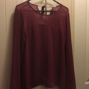 Charming Charlie maroon top